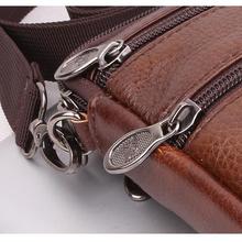 Famous Brand 100 Guarantee Real Cowskin Men Shoulder Crossbody Bags Fashion Double Zipper Design Men Messenger