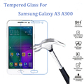 9H Hardness Anti-scratch Fingerprint resistant 0.28MM Ultra-thin Tempered Glass Screen Protector for Samsung Galaxy A3 A3000