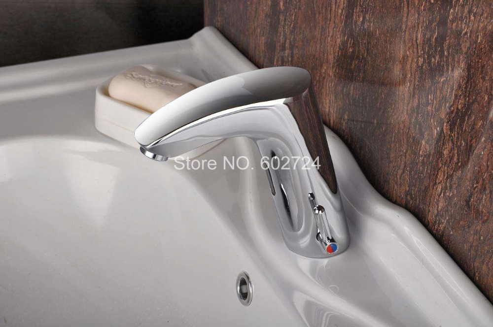 Free Shipping Brass Bathroom Sink Automatic Sensor Mixer Tap Sensor Faucet with Hot And Cold Touch Free Sensor Faucet Free Shipping Brass Bathroom Sink Automatic Sensor Mixer Tap Sensor Faucet with Hot And Cold Touch Free Sensor Faucet
