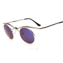 Unique Steampunk Sunglasses Polarized 2015 Novelty Funny Hippie Sunglasses Best Circle Hip hop Sunglass Styles Online Sale 3065