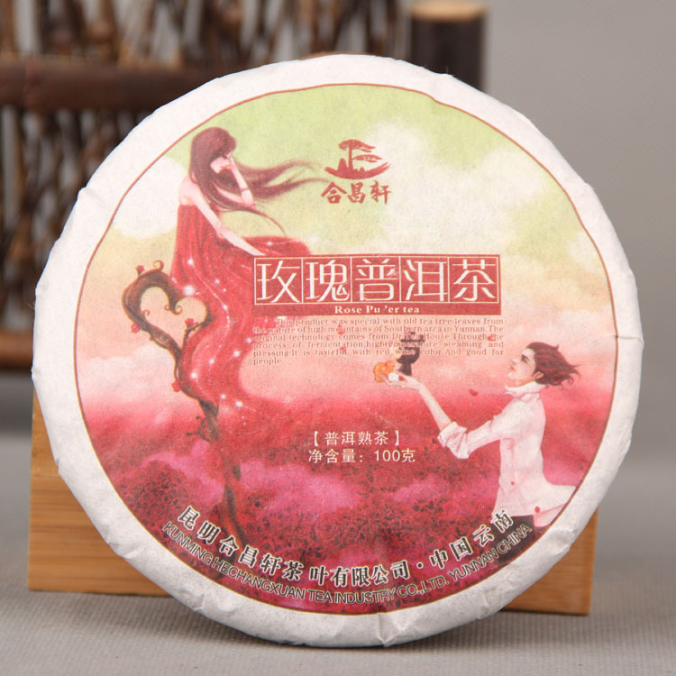 AAAAA rose Puer tea Beauty to raise colour Rose tea Ripe tea chinese tea Food is