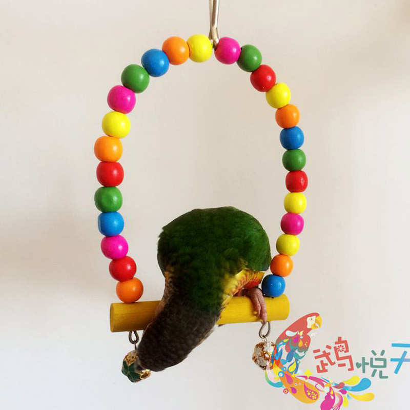 2016 New Small Birds Pet Toy Swing Stand Climbing Ladder Accessories Drawbridge Bridge Wooden Singing Cockatiel Parrot Bird Toys Free Shipping6