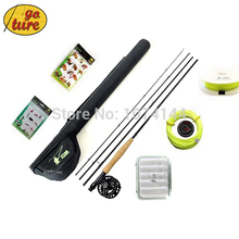 Goture 2015 5/6 Fly Fishing Rod Tackle Set 2.7M carbon fly fishing rod reel with line lure Files and line connector