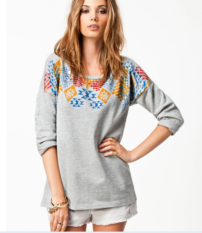 Grey Color Plus Size M L XL XXL XXXL Women T Shirt Casual Loose Fit