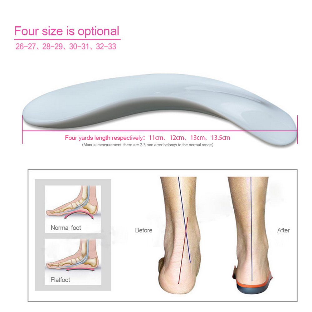 1 Pair Children Orthotic Arch Shoe Insoles Kids Feet Corrector Children