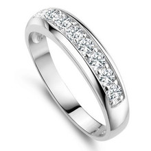 New Arrival,Luxury Austria Crystal Silver Ring,925 Sterling Silver on 3 Layer Platinum Plated,Wholesale Silver Ring Supplier