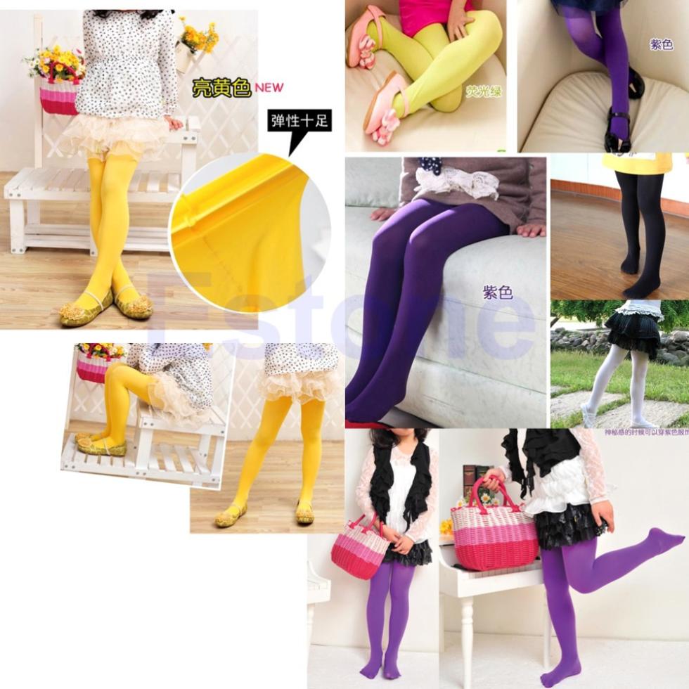 Kids Baby Girls Velvet Candy Color Leggings Pantyhose Underpants PY