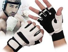 New 2014 PU Leather Gym Gloves Fitness Body Building Exercise Training Weight Lifting Gloves For Men