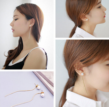 New fashion hot sample jewelry 8MM pearl dangle drop earring gift for women girl’s E040