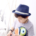 Kids Panama Hat 2 7Y for Boys Children Summer Caps Dark Blue Baby Boy Accessories ovo