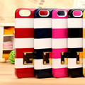 i6 4 7 5 5 Gold Brand Logo Leopard Stripe Hard Plastic Cover Case For iPhone6