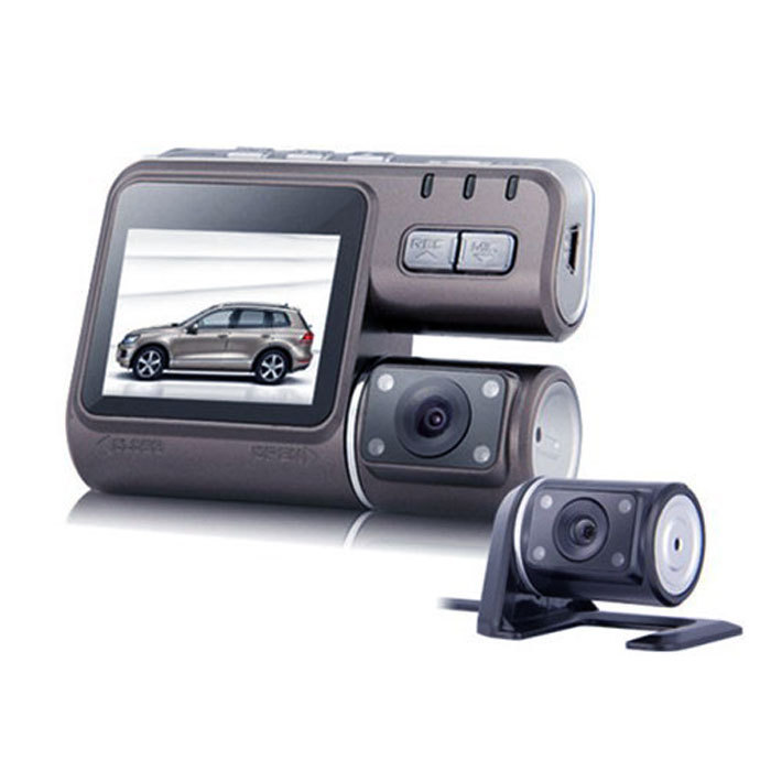 Full HD 1080P Dual Lens Car DVR Dual Camera Car Video Recorder Blackbox Dash Cam Night Vision 140 View Dual Lens Camcorder i1000