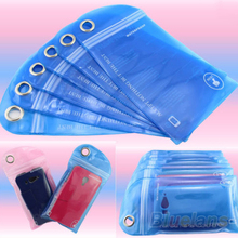 Wholesale 5Pcs lot Waterproof Bag Case Cover Swimming Beach Pouch For iPhone Mobile Cell Phone 1NAO