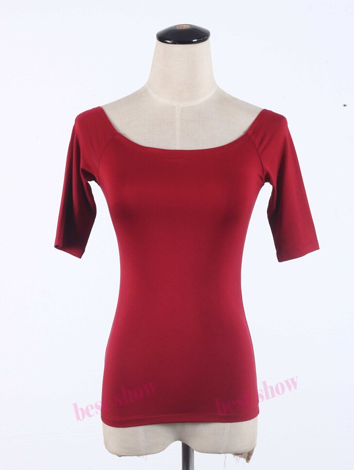 wine red half sleeve