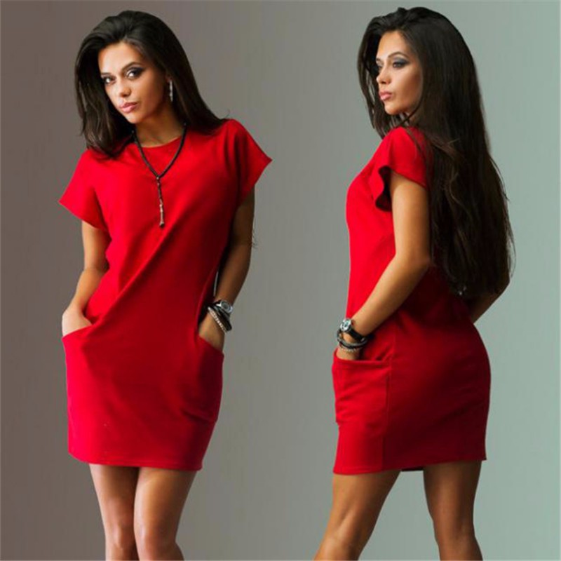 2016-New-Style-Summer-Dress-with-Pocket-Women-Red-Short-Sleeve-Casual-Dresses-Fashion-Ladies-Mini