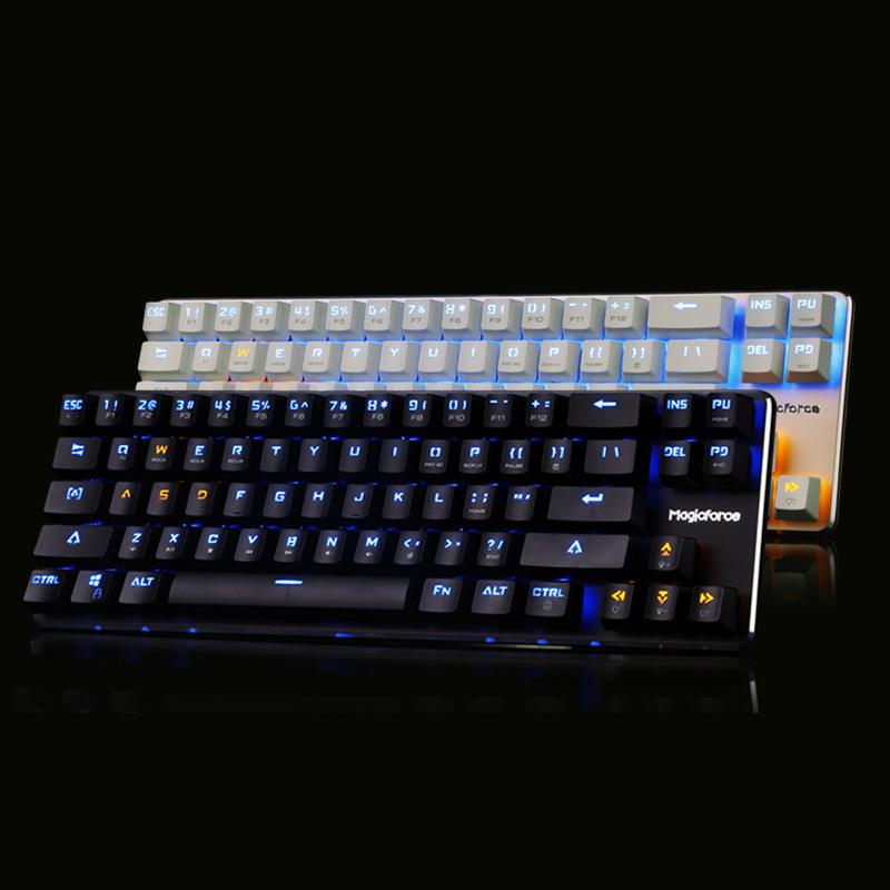 Фотография Mechanical Keyboard Gaming Keyboard Smart 68 Keys Blue Orange Backlit Antighosting USB Alu Alloy Kailh MX  Switches 2 PCB