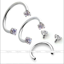 Piercing Septo Nose Lip Eyebrow Ear Septum Cartilage Helix Captive Hoop Ring Piercing Labret Nariz Aro Nez 16g 316 Steel 8-12mm