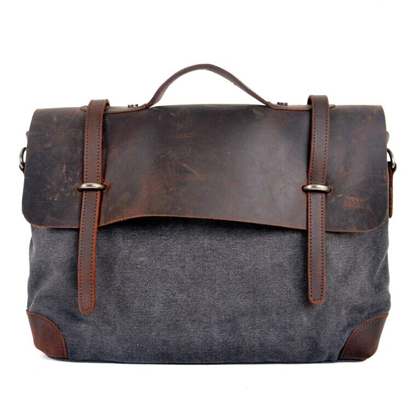 Vintage military Canvas Crazy horse men travel bags Carry on Luggage bags Men Duffel bag travel tote large weekend Bag Overnight