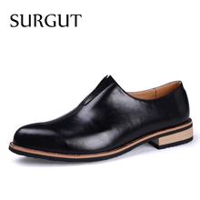 New Spring Autumn Quality pu Leather Men Shoes Brogues Slip On Bullock Business Comfortable Men Oxfords Shoes Men Dress Shoes