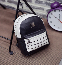 2016 spring fashion new black and white hit color quality pu leather shoulder bag women