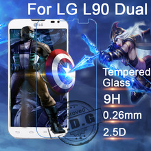 0.3mm 9H Explosion Proof Anti scratch Tempered Glass Film For LG L90 Dual D410 Screen Protector Film + cloth