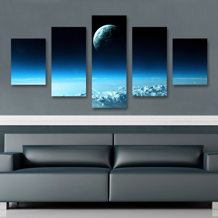 5PCS Home Decor Canvas Wall Art Decor Painting SPACE Wall Picture Canvas Art Print from Photo