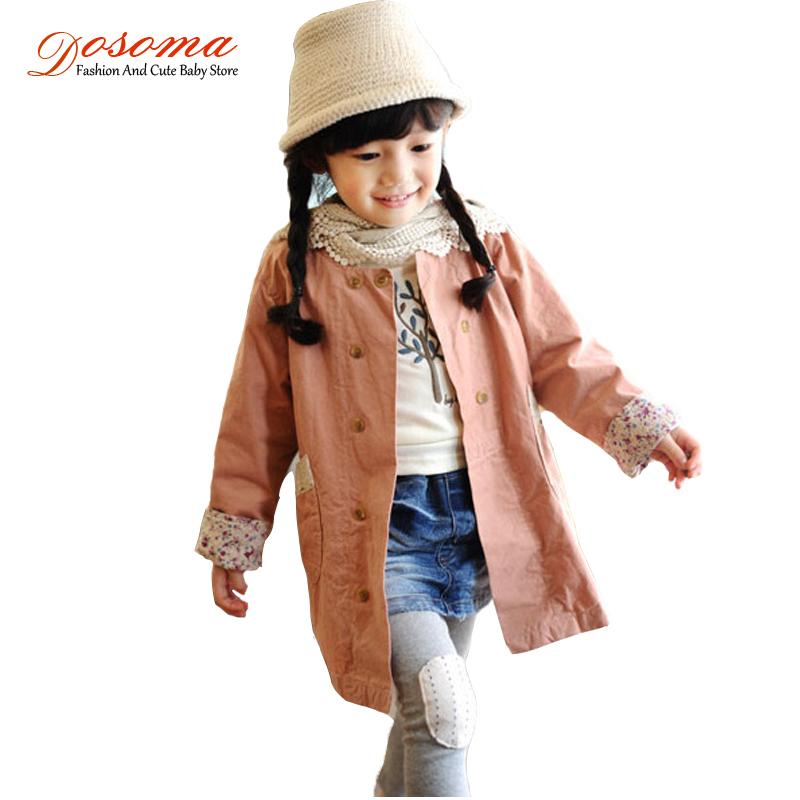 Girls Trench Coat Windbreaker Children Jackets&Coats winter outware double-breasted Windbreaker for girls outfit  Kids Clothing