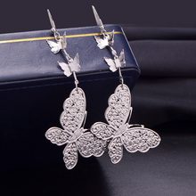 Multi level Butterfly Fashionable Frosted Earrings Beauty Animal Dangle Earrings Bridal Fashion Jewelry Nice