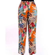 2016 Plus size Women Loose Cotton print Casual Pants Elastic Waist Loose Printed Harem Pants Trousers CE239