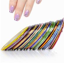 10 Pcs Mixed Colors Rolls Striping Tape Line DIY Nail Art Tips Decoration Sticker Nail Care Beauty Decorations for Nail Stickers