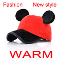 New madam children girl fashion warm lovely cap hat autumn winter Ms warm cartoon ears baseball