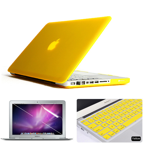 Flexible Rubberized Case+Zipper Sleeve Bag+Keyboard For MacBook Air 13/" 3-IN-1