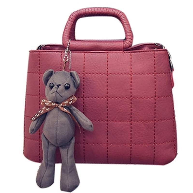 fashion brand teddy handbag casual tote bag designer handbags plaid bag teddy fashion brand teddy handbag casual tote bag designer handbags plaid bag teddy