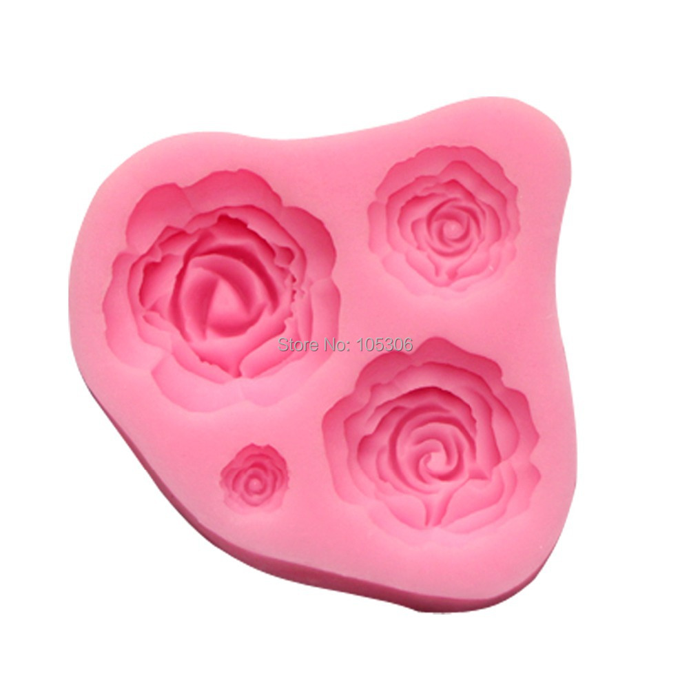 Fondant-Silicone-Rose-Mold-3D-Flower-Moldes-De-Silicona ...