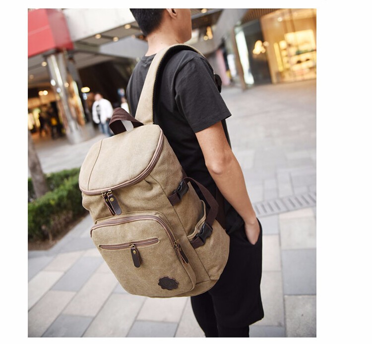 High capacity Vintage Backpack Fashion High quality boy school bag Casual Travel Bags men Canvas Backpack (24)