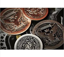 Ellusionist artefacto Coin ( Rev 2) Half Dollar tamaño de color cobre trucos de magia apoyos mágicos