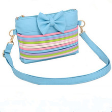 Free shipping Sole new handbag hit color wild shoulder packet phone package color bar may hand stitching Korean fashion bags