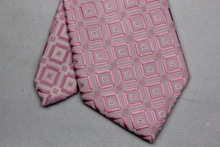NT0018 Pink Plaid Mutil Color Smooth Jacquard Woven Classic type Silk Polyester Man s Business Tie
