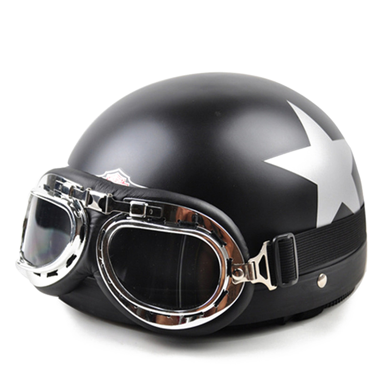 New Motorcycle Riding Helmet Vintage Style National flag Open Face Half