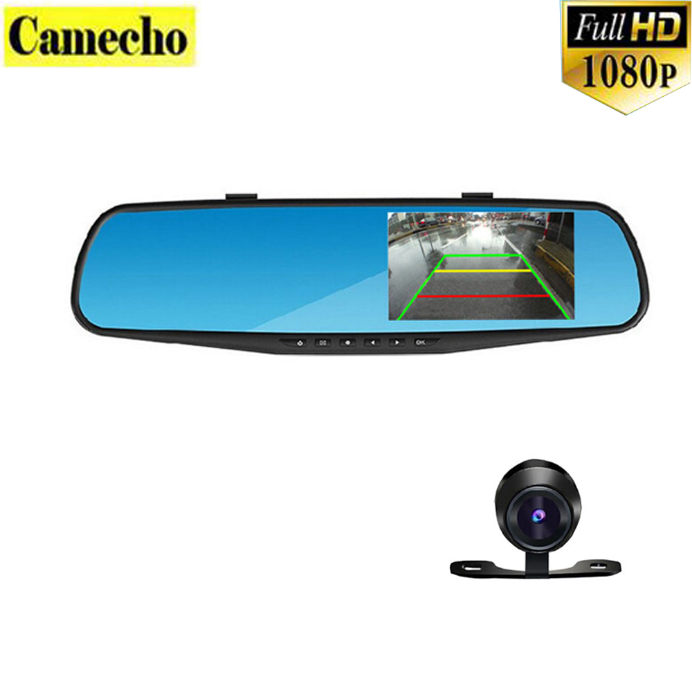 4.3 inch Dual Lens Car DVR Rear View Camera Full HD 1080P Car Camera Rearview Mirror Detector Registrator Night Vision Dashcam 4.3 inch Dual Lens Car DVR Rear View Camera Full HD 1080P Car Camera Rearview Mirror Detector Registrator Night Vision Dashcam