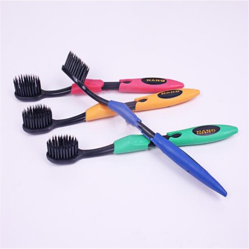 4PCS Pack 5pak lot Random shipments 18cm Oral Hygiene Ultra Soft Travel Bamboo Tooth Brush Charcoal Nano Brush Oral Care