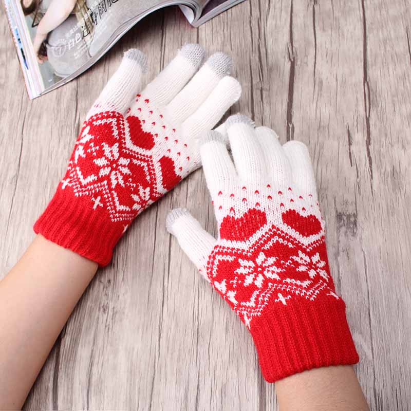 6~12 Women/'s Girl Snowflake Warm Knit Knitted Magic Winter Gloves Stretch Lots