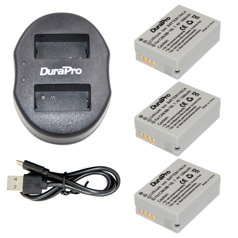 3 . DuraPro NB-10L NB 10L NB10L  + 1 . USB     Canon G1X G15 G16 SX40HS SX50HS SX60HS SX40 SX50 SX60 HS