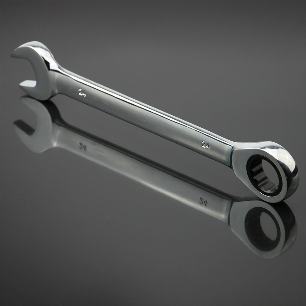 24mm ratcheting combination wrench, ratchet spanner, combination wrench, Chrome Vanadium