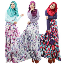 New Design Women Abaya Jilbab Islamic Muslim Cocktail Female Long Sleeve Vintage Maxi Dress Islamic Clothing for Women WL3010-1