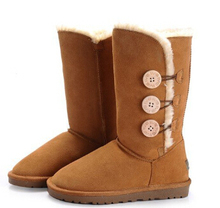 Free Shipping Australia Classic UG Bailey Button Snow Boots Women’s Real Leather Winter Classic styles Shoes UG 1873 snow boots