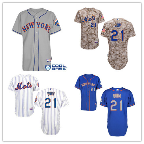 #21 Lucas Duda jersey 2015 Cheap Custom New York Mets jersey authentic shirt Stitched Mets ...