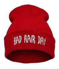 2015 Promotion Rushed Letter Adult Casual Unisex Acrylic Hats for Caps Beanies Bad Hair Day Hat