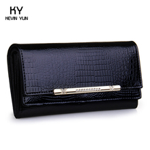 2014 luxury crocodile women wallets genuine leather high quality designer brand wallet lady fashion clutch casual womens purses