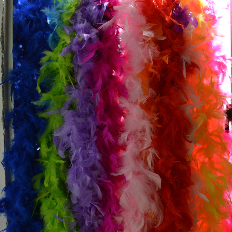 Fluffy Feather Boa for Wedding Dress New Year Party Christmas Hat Decor